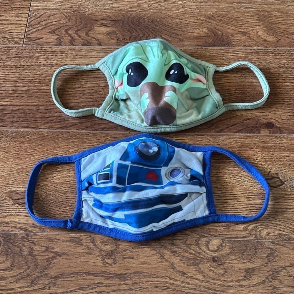 Star Wars Green and Blue Character Face Masks